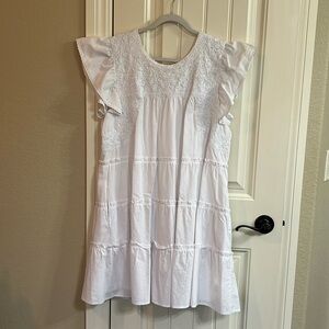 J Marie Anna Grace embroidered white dress XL